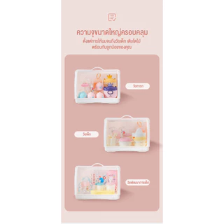 doudou ตู้เก็บขวดนมเด็ก ตู้จัดเก็บเครื่องช้อนส้อม ป้องกันฝุ่น ขวดนม ตะเกียบชาม