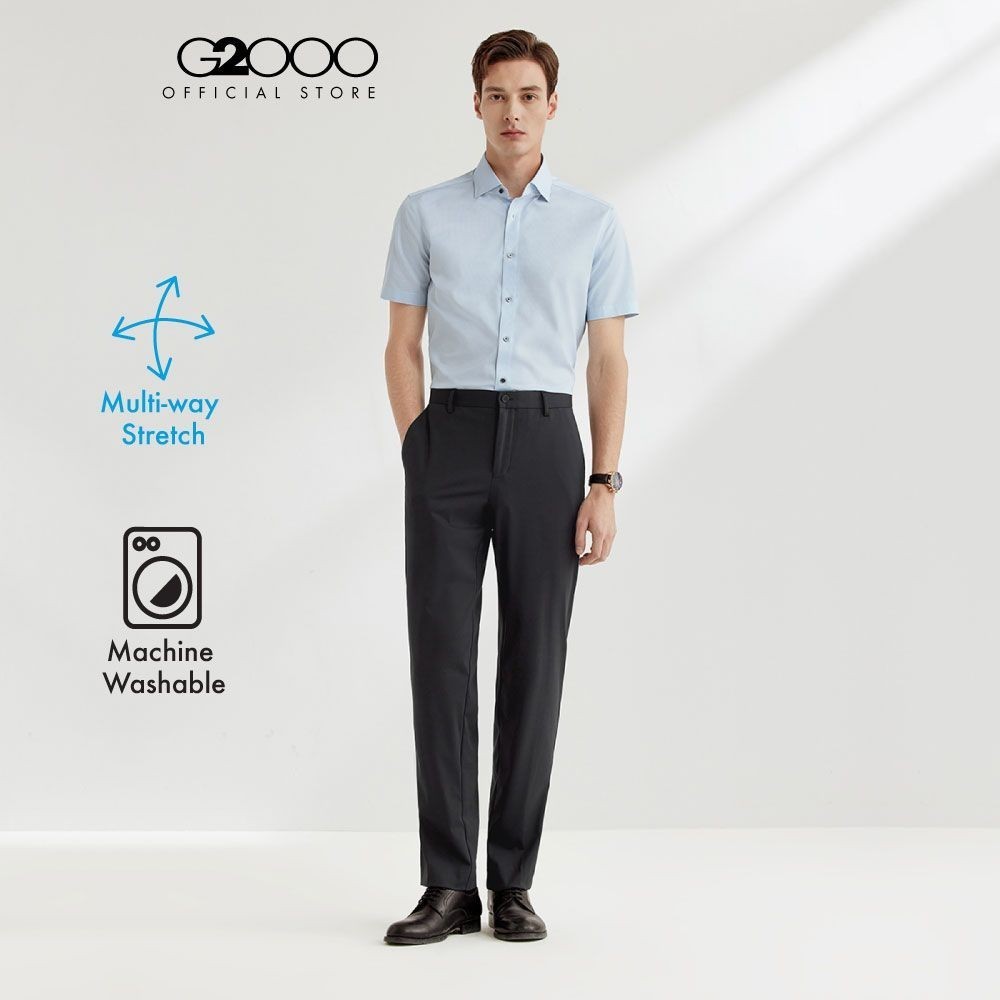 G2000 กางเกงขายาวแบบทางการสำหรับผู้ชาย ทรง Regular Fit รุ่น 4115751199 BLACK