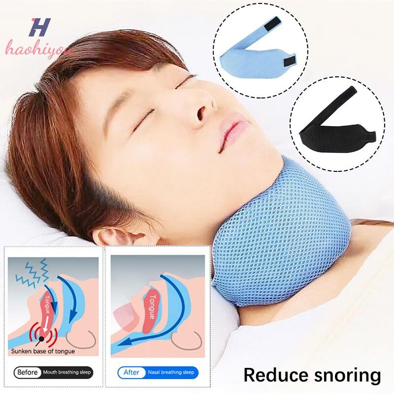 <haohiyou> Anti Snore สายรัดคางสําหรับผู้ชายผู้หญิงปรับหยุดกรน Sleep คอรั้ง Anti Apnea Jaw Solution 