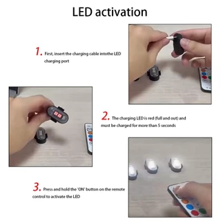 FYY Universal รถจักรยานยนต์ RGB ไฟ LED Strobe พร้อมตัวควบคุมสัญญาณไฟ LED ตําแหน่งแฟลชไฟเตือนไฟไร้สาย
