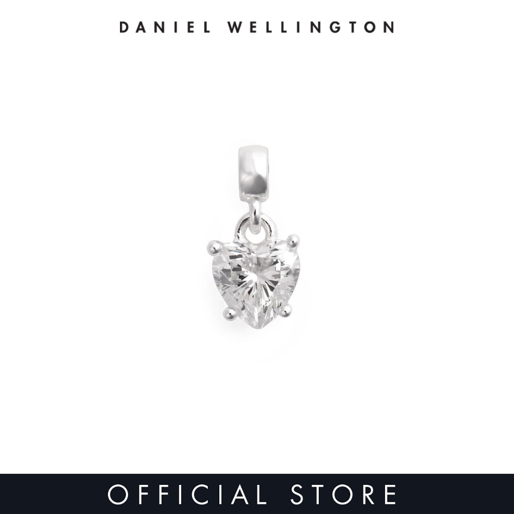 Daniel Wellington Charm Heart White Crystal Silver (S925) จี้สร้อยข้อมือ/สร้อยคอ