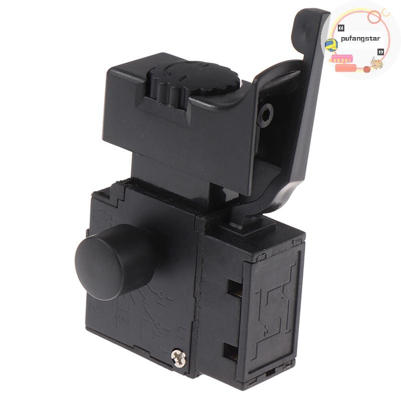 Pufangstar FA2-6/1BEK สีดํา 6a 250v สว่านไฟฟ้าควบคุมความเร็วปุ่มทริกเกอร์ TH