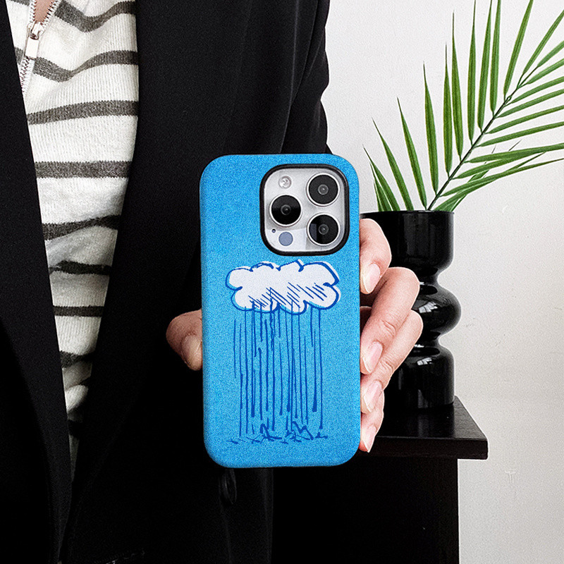 เคสโทรศัพท์ Tuya Cloud June Rain เข้ากันได้กับ iPhone 16 Plus XR 11 Pro Max 16 Pro Max เคสป้องกัน 16