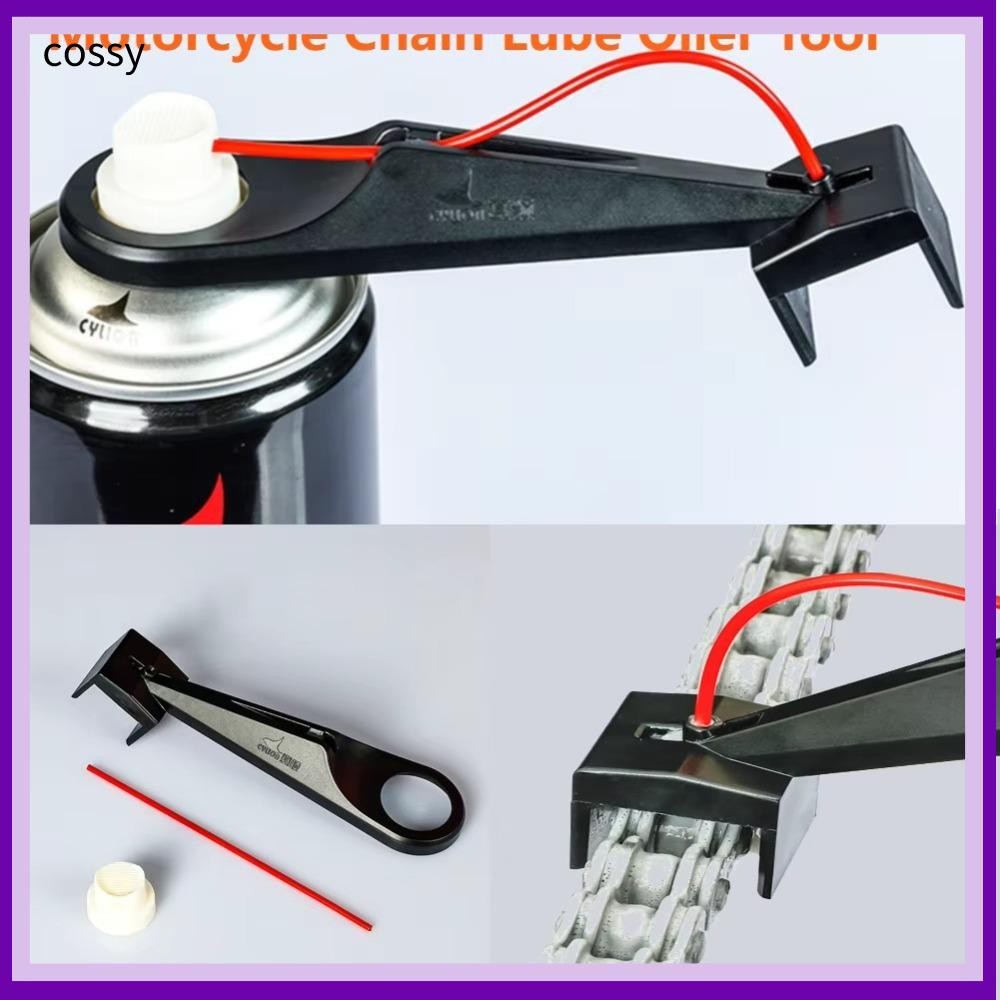 Cossy โซ่รถจักรยานยนต์ Lube Applicator, PP สี่ช่องหัวฉีด Mess-Free Chain Wax Chain เครื่องมือทําความสะอาด, น้ําหนักเบาทนทานโซ่รถจักรยานยนต์ Oiler สเปรย์เกียร์เครื่องมือรถจักรยานยนต์