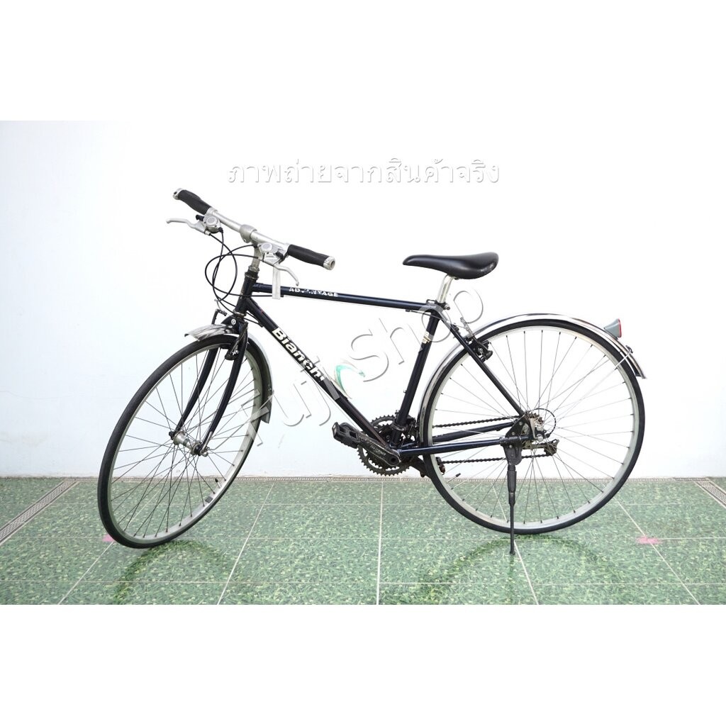 จักรยานไฮบริดญี่ปุ่น - ล้อ 700c - มีเกียร์ - Bianchi Advantage - สีดำ [จักรยานมือสอง]