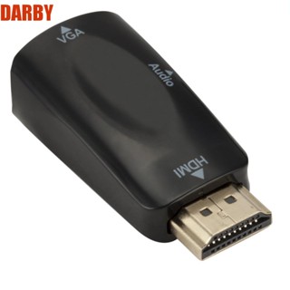 Darby อะแดปเตอร์แปลงสายเคเบิ้ล HDMI เป็น VGA VGA ตัวเมีย VGA ไม่ต้องตั้งค่า VGA ตัวเมีย สําหรับคอมพิวเตอร์