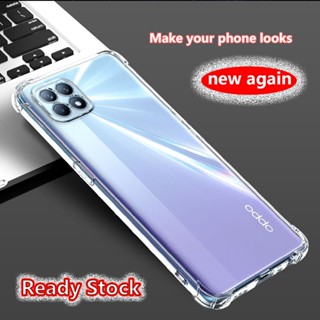 เคสโทรศัพท์มือถือ ยางนิ่ม แบบใส กันกระแทก 4 มุม สําหรับ Oppo Reno4 SE