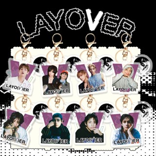 พวงกุญแจอะคริลิค รูปอัลบั้ม Layover Kpop V สําหรับห้อยกระเป๋า