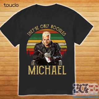 เสื้อยืดผ้าฝ้าย พิมพ์ลาย Itre Only Noodles Michael สไตล์วินเทจ สําหรับผู้ชาย