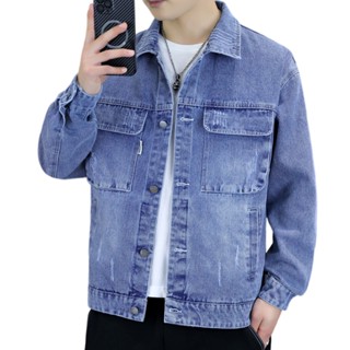 DEER เสื้อเเจ็คเก็ตยีนส์ผู้ชายเเต่งขาด รุ่น M8941