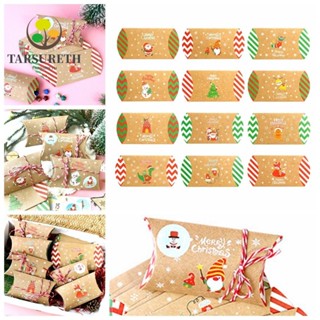 Tarsureth กล่องกระดาษใส่ลูกอม ปฏิทิน รูปซานตาคลอส แฮนด์เมด DIY 24 ชิ้น