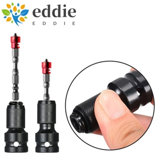 Eddie อะแดปเตอร์ซ็อกเก็ตประแจ หกเหลี่ยม 1/2 นิ้ว 1/4 นิ้ว ทนทาน สีดํา 1 ชุด