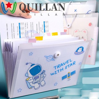 Quillan กระเป๋าพลาสติก PP ขนาด A4 สําหรับใส่เอกสาร เครื่องเขียน สํานักงาน โรงเรียน