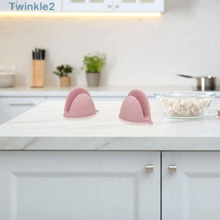 Twinkle ถุงมือยางซิลิโคน ทนความร้อน ขนาดเล็ก 4 นิ้ว สีชมพู สําหรับเตาอบ ทําอาหาร เบเกอรี่ 4 ชิ้น