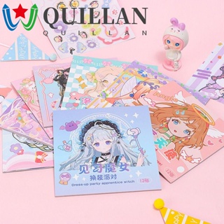 Quillan สมุดสติกเกอร์ เปลี่ยนหน้าได้ ใช้ซ้ําได้ สําหรับตกแต่ง DIY