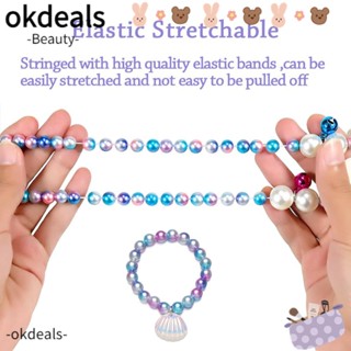 Okdeals ชุดเครื่องประดับ สร้อยคอ สร้อยข้อมือ ต่างหู รูปนางเงือก แฟชั่น