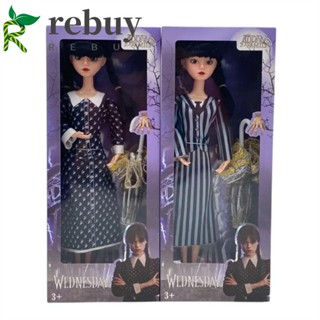 Rebuy ของเล่นตุ๊กตาครอบครัว Addams ข้อต่อขยับได้ ของขวัญวันเกิด วันพุธ