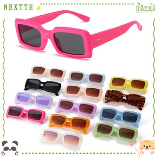 Nextth แว่นกันแดด ทรงสี่เหลี่ยมผืนผ้า ขนาดเล็ก อินเทรนด์ สีเจลลี่ UV400 สําหรับผู้ชาย