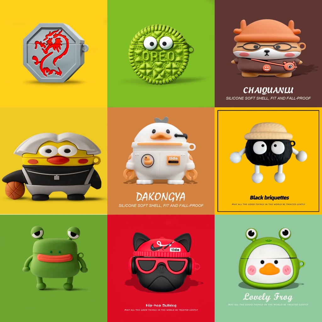 For Sony WF-1000XM5 Case Cute Shiba Inu Bulldog Sony WF-1000XM5 / XM4 Solid Color Silicone Soft Case