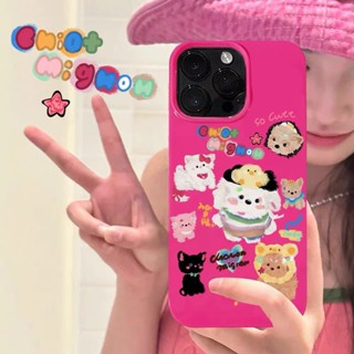 เคสโทรศัพท์มือถือนิ่ม ลายการ์ตูนกราฟฟิตี้ สีแดง สําหรับ iPhone15 11pro 14 14promax 14pro 13pro 12pro 12promax 13promax