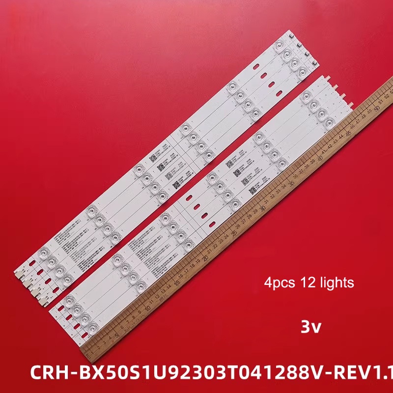 8 ชิ้น = 4 ชุด led backlight Strip สําหรับ Hisense 50A7500F Strip light CRH-BX50X3303012049AYREV1.4 
