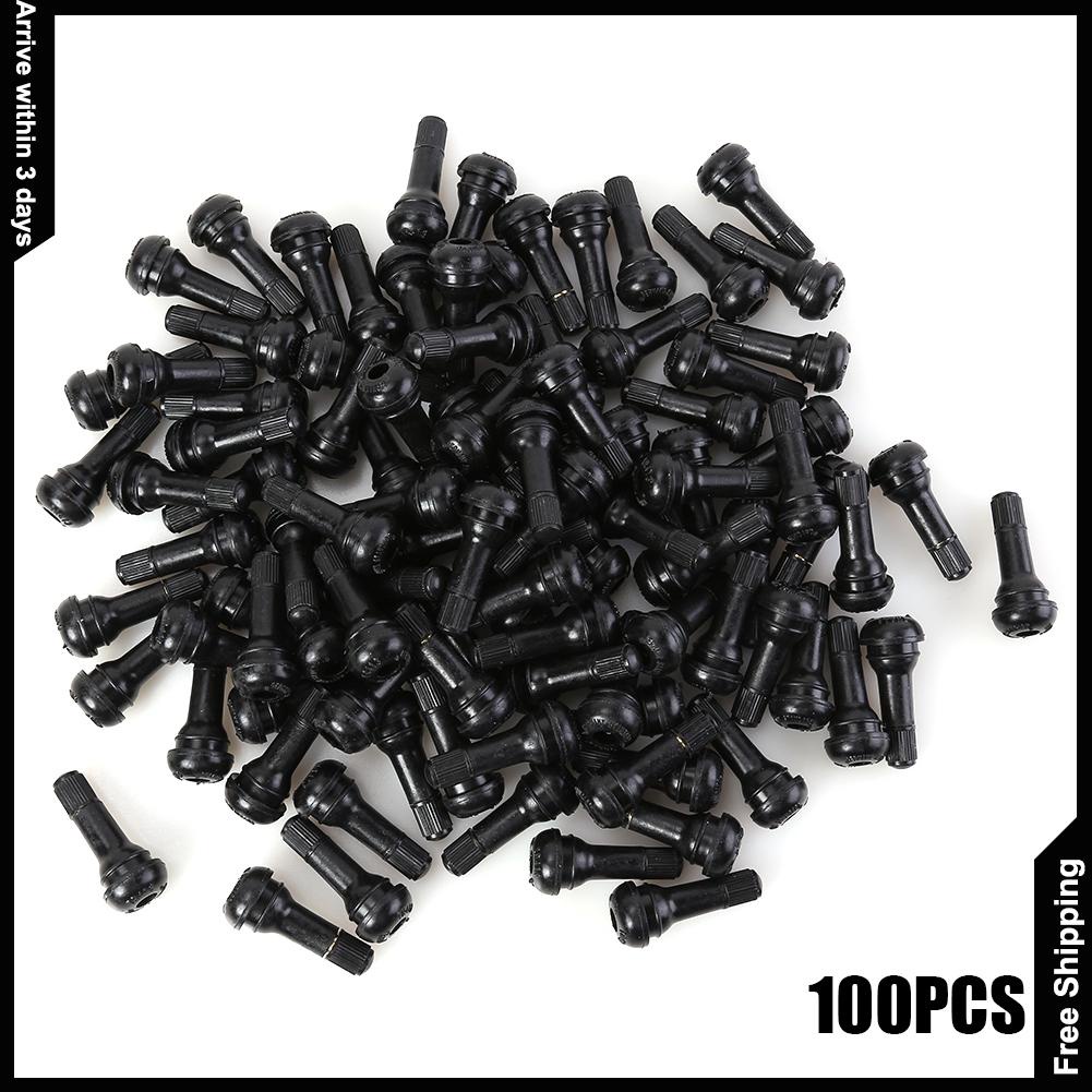 [มาถึงภายใน 3 วัน] วาล์วยางสั้น TR413 100 ชิ้น สําหรับรถยนต์ รถจักรยานยนต์