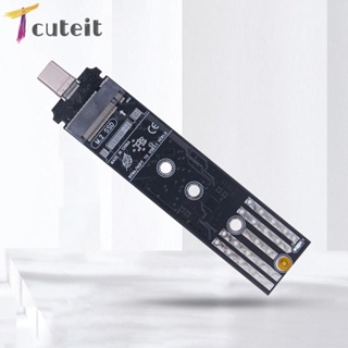 Tcuteit อะแดปเตอร์การ์ดโซลิดสเตท NVMe เป็น Type C M.2 USB C รองรับเกือบ M.2 (NGFF) NVMe SATA