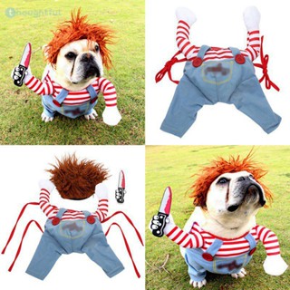 Fatal Doll Pet Transformation Clothes Halloween Dog Dagger Clothes Small And Medium Dog Clothes Deadly Doll Halloween Dog Costume TH