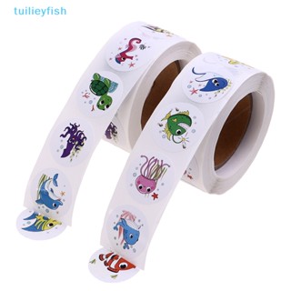 Tuilieyfish สติกเกอร์ ลายสัตว์ทะเล สําหรับตกแต่งวันเกิดเด็ก 500 ชิ้น