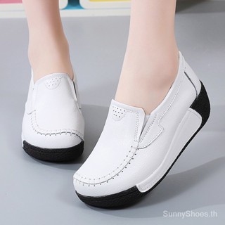 Zapatillas Mujer IG89 รองเท้าโลฟเฟอร์ รองเท้าหนัง แพลตฟอร์ม สลิปออน สําหรับผู้หญิง