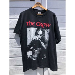 เสื้อยืดแขนสั้น พิมพ์ลายภาพยนตร์ The Crow สีดํา สําหรับผู้ชาย