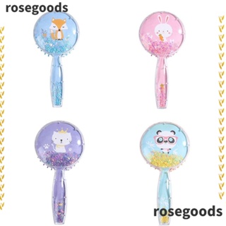 Rosegoods1 หวีนวดเบาะลม เครื่องมือจัดแต่งทรงผม เลื่อม การ์ตูน แปรงผม น่ารัก ทรงกลม PS ถุงลมนิรภัย หวีเด็ก