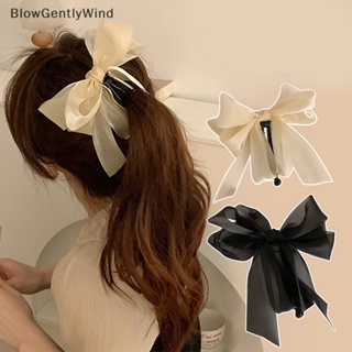 Blowgentlywind กิ๊บติดผมหางม้า ขนาดใหญ่ ประดับโบว์ แฟชั่นสําหรับผู้หญิง