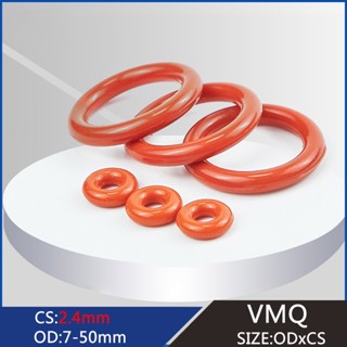 Vmq โอริงซีลปะเก็นซีลอากาศ CS 2.4 มม. 7 มม.-30 มม. สีแดง 50 ชิ้น ต่อชุด