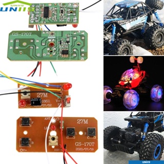 Uniis บอร์ดควบคุมเครื่องส่งสัญญาณ PCB 4CH 27Mhz อุปกรณ์เสริม สําหรับรถบังคับ 2 คู่