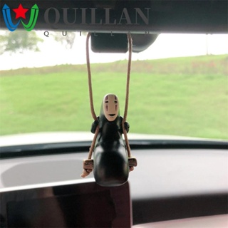 Quillan จี้กระจกมองหลัง รูปการ์ตูนอนิเมะ Miyazaki Hayao Spirited Away No Face Man ของขวัญ สําหรับตกแต่งรถยนต์