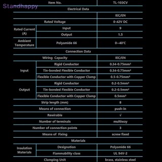 Standhappy ใหม่ บล็อกแยกสายไฟ แรงดันต่ํา เชื่อมต่อเร็ว 3 พอร์ต สําหรับขั้วต่อสายไฟ Led Lighg