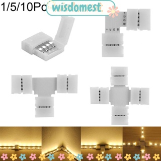 WISDOMEST ใหม่ ขั้วต่อสายไฟ LED แบบคลิปหนีบ มุม 10 มม. 1 5 10 ชิ้น