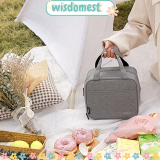 Wisdomest กระเป๋าใส่กล่องอาหารกลางวัน มีฉนวนกันความร้อน แบบพกพา