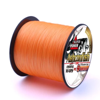 Ashconfish สายเอ็นตกปลา PE แบบถัก 100 ม. 4 สี เขียวอ่อน ส้ม 4 เส้น