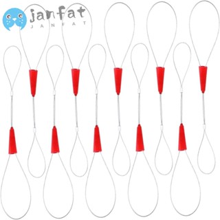 Janfat 10 ชิ้น อุปกรณ์สนเข็ม, เครื่องมือตกปลาไฟฟ้า สีแดง, สายรัดเทปเหล็ก เครื่องมือปลา