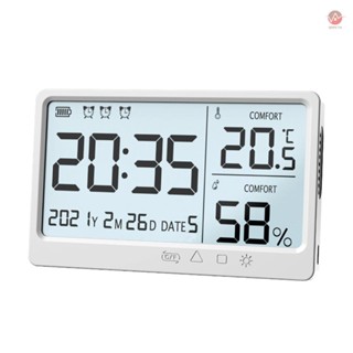 LCD Electronic Temperature Humidity Meter Hygrometer Alarm Clock for Accurate Indoor Climate Control