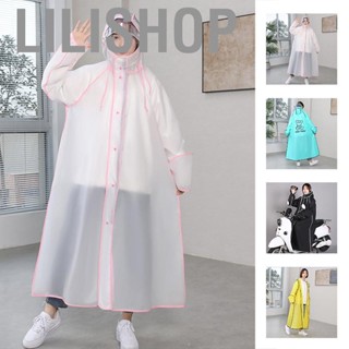 Lilishop Adult Raincoat Rainstorm Proof Hiking Cycling with Double Hat Brim  Zipper