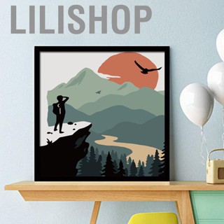 Lilishop DIY Paint Tropical Scenery Pattern Acrylic Children Digital Oil Painting with Frame for Livingroom Bedroom Decor