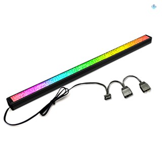 Coolmoon แถบไฟ LED RGB แม่เหล็ก คล้ายเพชร พร้อมหัวเอฟเฟคไฟ ARGB 5V 3Pin สีรุ้ง สําหรับเคสพีซี