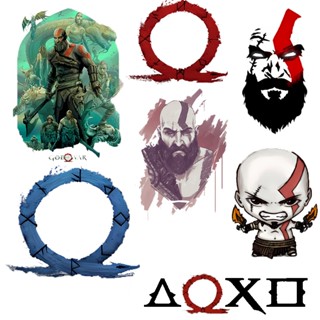 แผ่นสติกเกอร์รีดร้อน ลาย God of War DIY สําหรับตกแต่งเสื้อผ้า