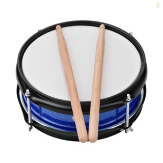 Student Band Snare Drum Set - 8inch Head with Drumsticks, Shoulder Strap, and Drum Key