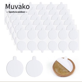 Muvako สติกเกอร์ขี้ผึ้ง PE สีขาว มีกาวในตัว 25 มม. ลอกออกได้ สําหรับติดตกแต่ง 600 ชิ้น