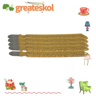 Greateskol ใบเลื่อยวงเดือน เพชรเทียม เซรามิค 4 นิ้ว สีเงิน แบบพกพา สําหรับคนงานตัดเซรามิค 5 ชิ้น