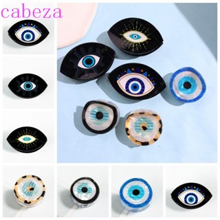 Cabeza กิ๊บติดผมหางม้า PVC รูปตาปีศาจ สีฟ้า แฟชั่นสําหรับผู้หญิง